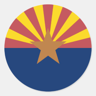 Arizona Flag Classic Round Sticker