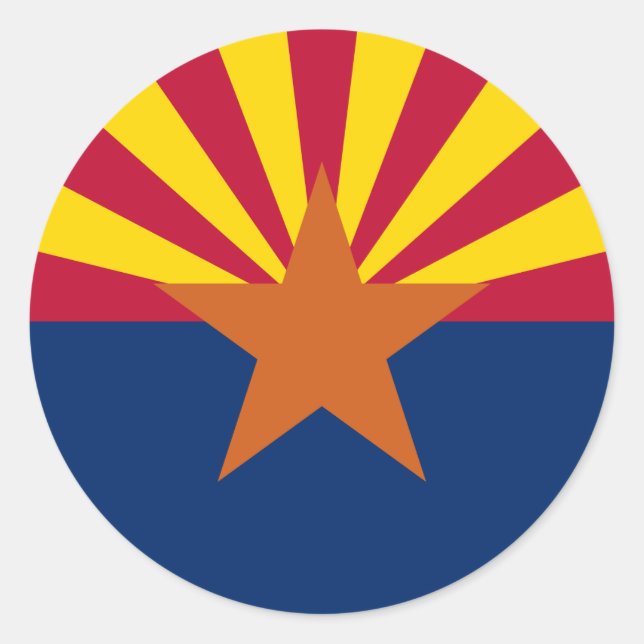 Arizona Flag Classic Round Sticker (Front)