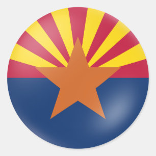 Arizona Flag Classic Round Sticker