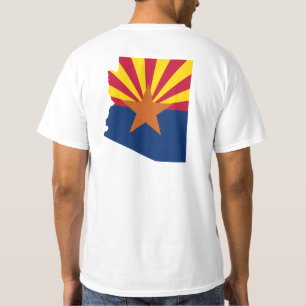 Arizona Flag Colours Map Shape T-Shirt