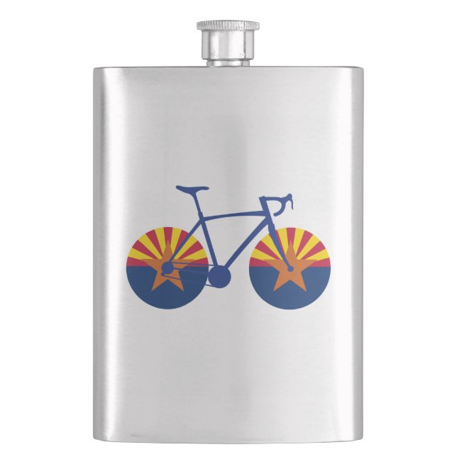 Arizona Flag Cycling Hip Flask (Front)