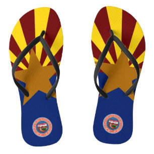 Arizona flag flip flops