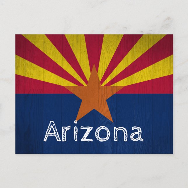 Arizona Flag Heading South Moving Announcement Postcard (Front)