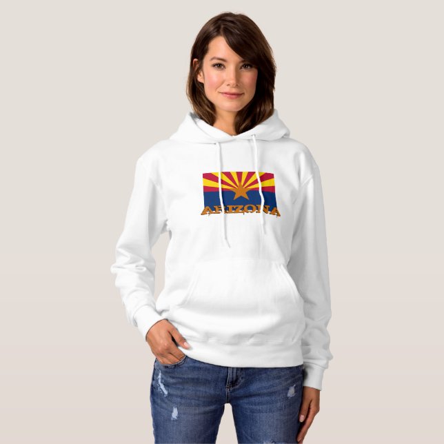 Arizona Flag Hoodie, Patriots USA, Love Arizona Hoodie (Front Full)