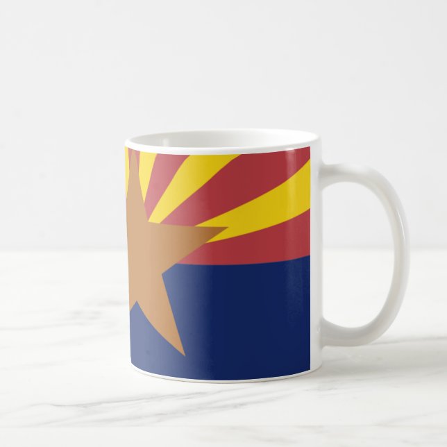 Arizona Flag Map Coffee Mug (Right)