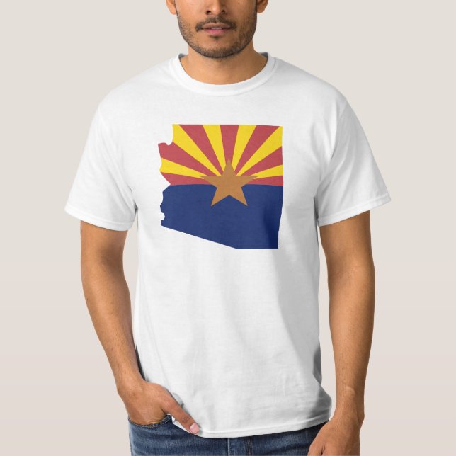 Arizona Flag Map T-Shirt (Front)