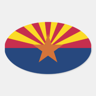 Arizona Flag Oval Sticker
