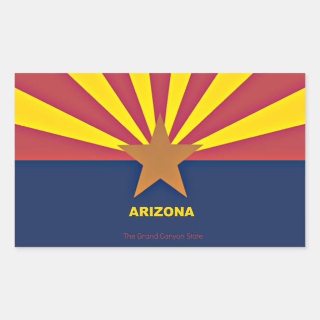 Arizona Flag Rectangular Sticker (Front)