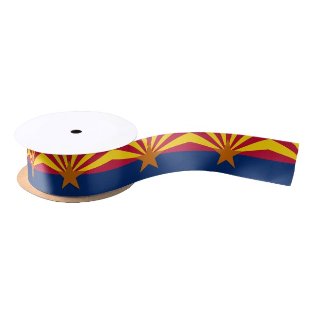 Arizona Flag ribbon, USA, Arizona fashion /sports Satin Ribbon (Spool)