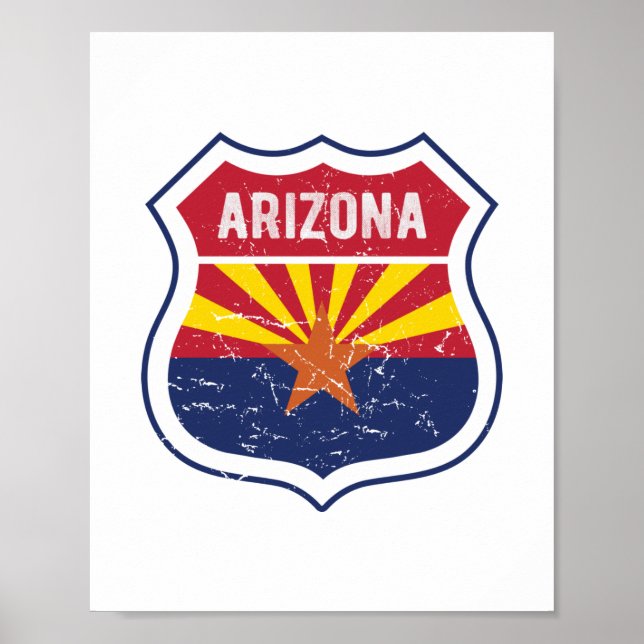 Arizona Flag Route 66 Poster (Front)