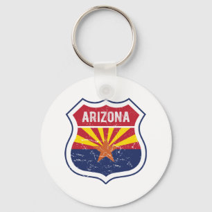 Arizona Flag Route 66 Poster Acrylic Print Triptyc Key Ring