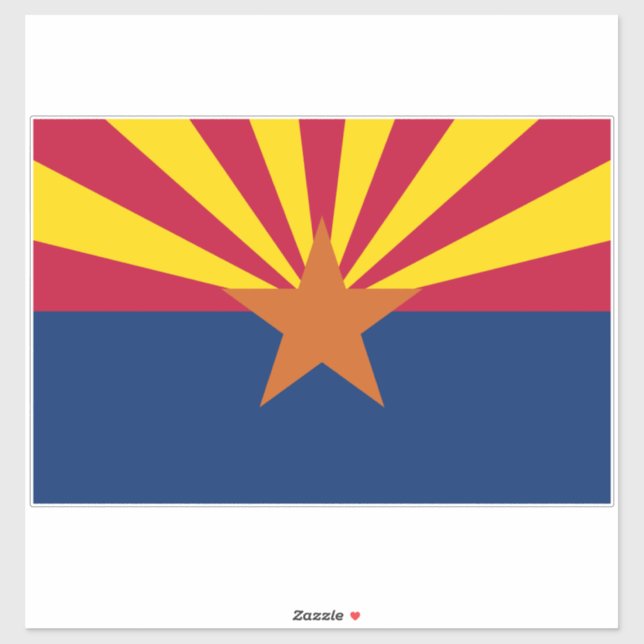 Arizona Flag: Setting Star Sun, The Copper State (Sheet)