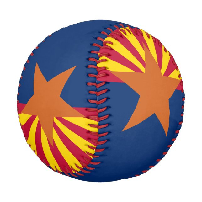 Arizona Flag: Setting Star Sun, The Copper State Baseball (Angled)