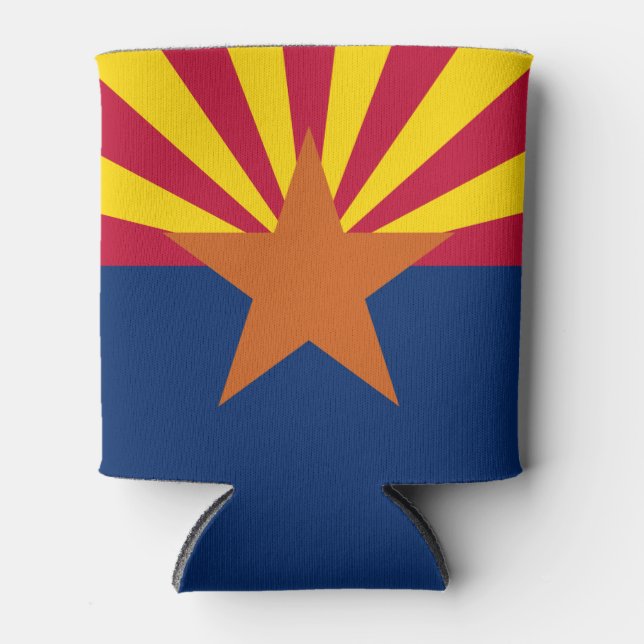 Arizona Flag: Setting Star Sun, The Copper State Can Cooler (Front)
