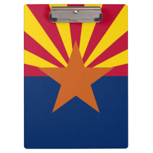 Arizona Flag: Setting Star Sun, The Copper State Clipboard