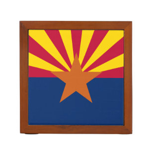 Arizona Flag: Setting Star Sun, The Copper State Desk Organiser