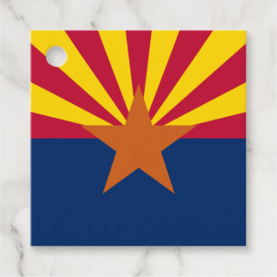 Arizona Flag: Setting Star Sun, The Copper State Favour Tags