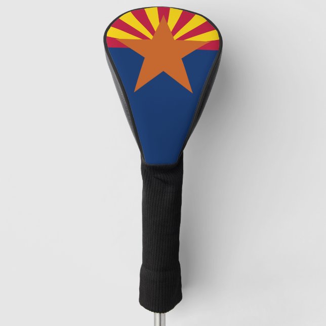 Arizona Flag: Setting Star Sun, The Copper State Golf Head Cover (Front)