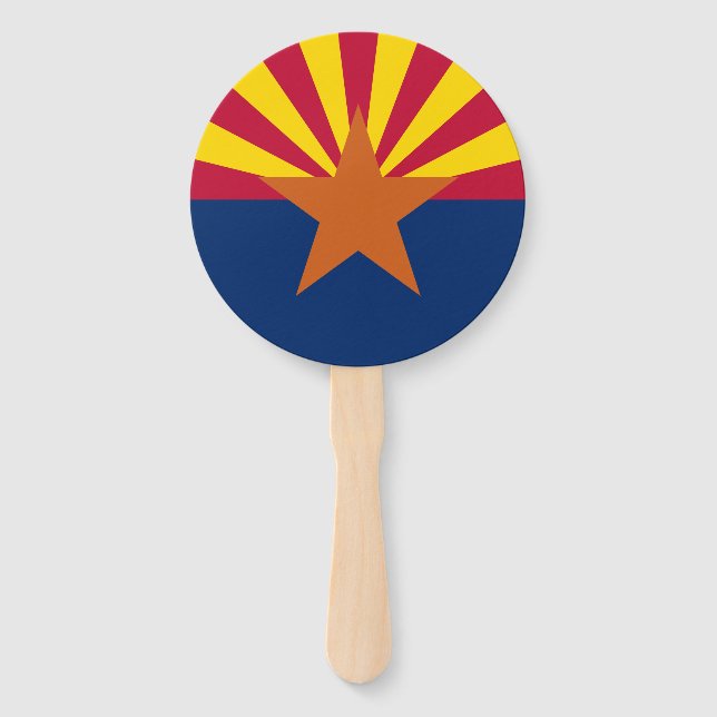 Arizona Flag: Setting Star Sun, The Copper State Hand Fan (Front)