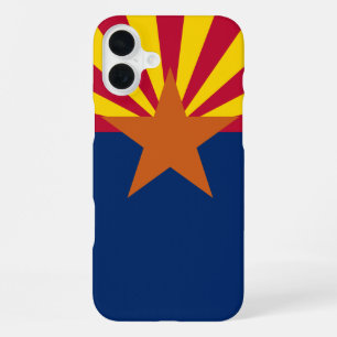 Arizona Flag: Setting Star Sun, The Copper State iPhone 16 Plus Case