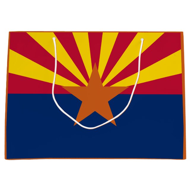 Arizona Flag: Setting Star Sun, The Copper State Large Gift Bag (Front)