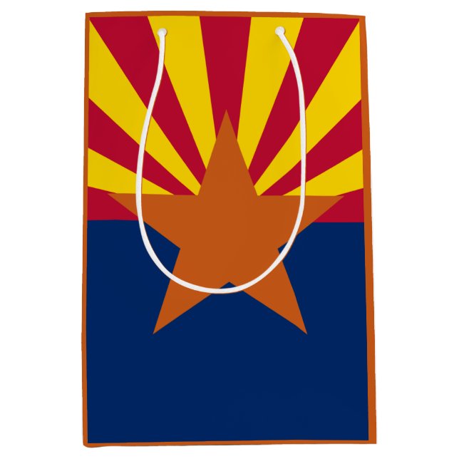 Arizona Flag: Setting Star Sun, The Copper State Medium Gift Bag (Front)