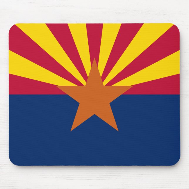 Arizona Flag: Setting Star Sun, The Copper State Mouse Mat (Front)