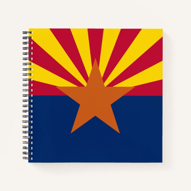 Arizona Flag: Setting Star Sun, The Copper State Notebook (Front)
