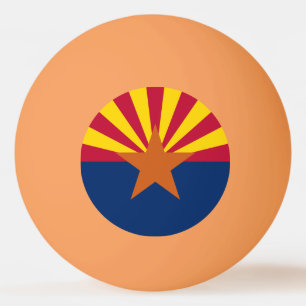 Arizona Flag: Setting Star Sun, The Copper State Ping Pong Ball