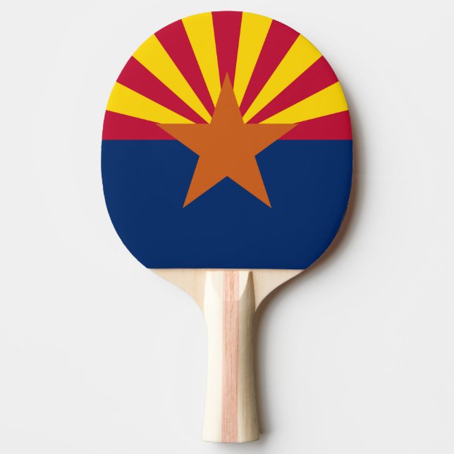 Arizona Flag: Setting Star Sun, The Copper State Ping Pong Paddle (Front)