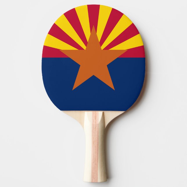 Arizona Flag: Setting Star Sun, The Copper State Ping Pong Paddle (Front)