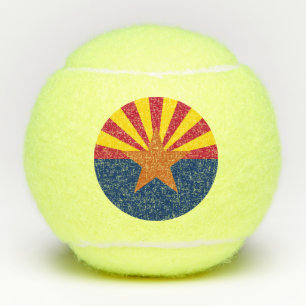 Arizona Flag: Setting Star Sun, The Copper State Tennis Balls