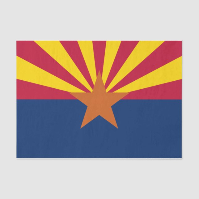 Arizona Flag: Setting Star Sun, The Copper State Tissue Paper (Front)