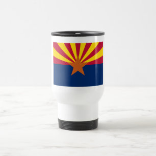 Arizona Flag: Setting Star Sun, The Copper State Travel Mug