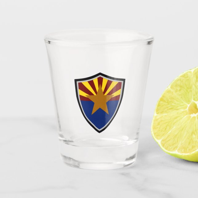 Arizona flag shot glass (Front)