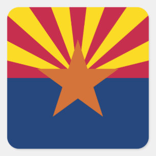 Arizona Flag Square Sticker