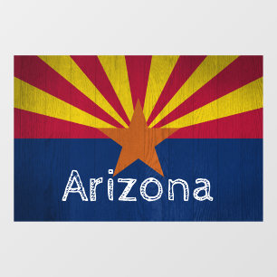 Arizona Flag Star Window Cling