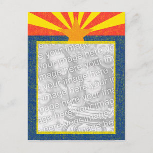 arizona flag template postcard