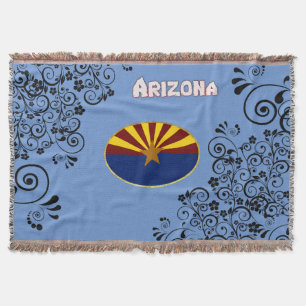 Arizona flag throw blanket