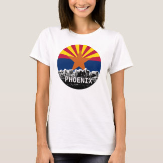 Arizona Flag with Phoenix Skyline T-Shirt