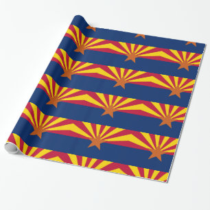 Arizona flag wrapping paper