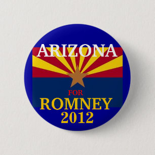 Arizona  for Romney 2012 6 Cm Round Badge