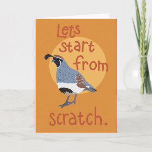 Arizona Gambel's Quail Apology I'm Sorry Card
