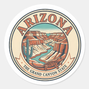 Arizona Grand Canyon Dreamscape Nouveau Art Classic Round Sticker