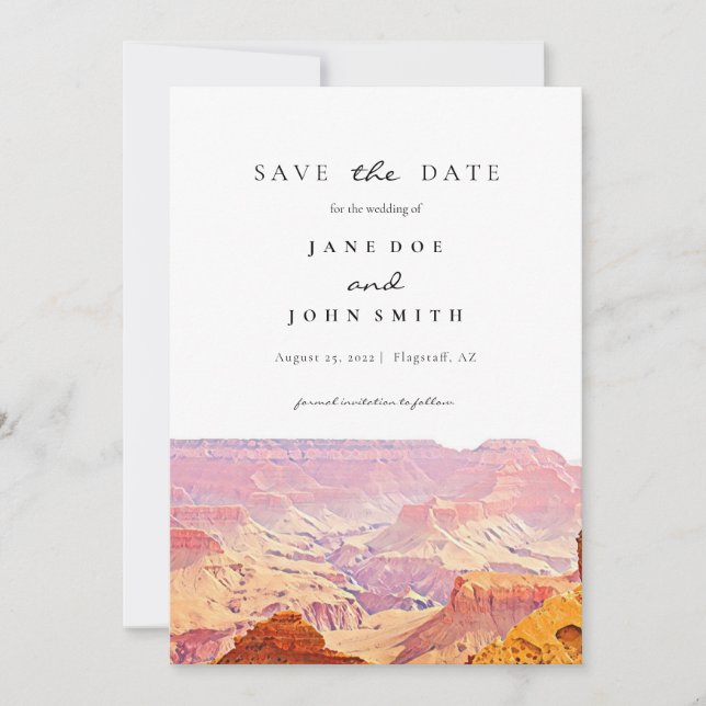 Arizona Grand Canyon Save The Date (Front)