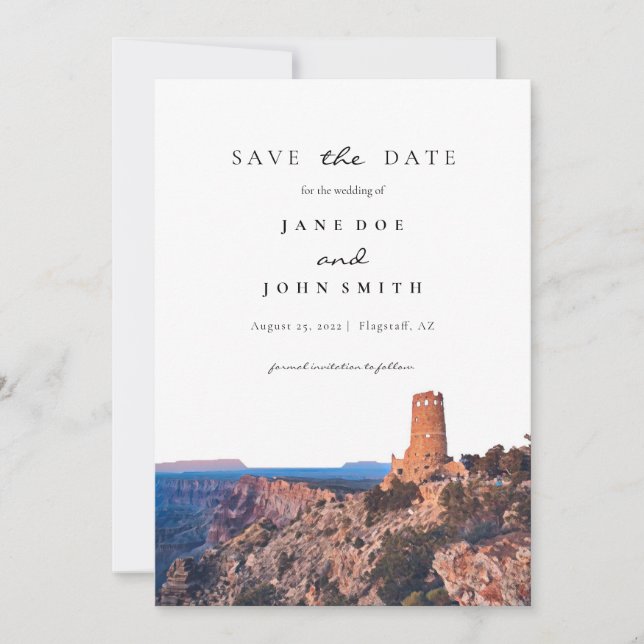 Arizona Grand Canyon Save The Date (Front)