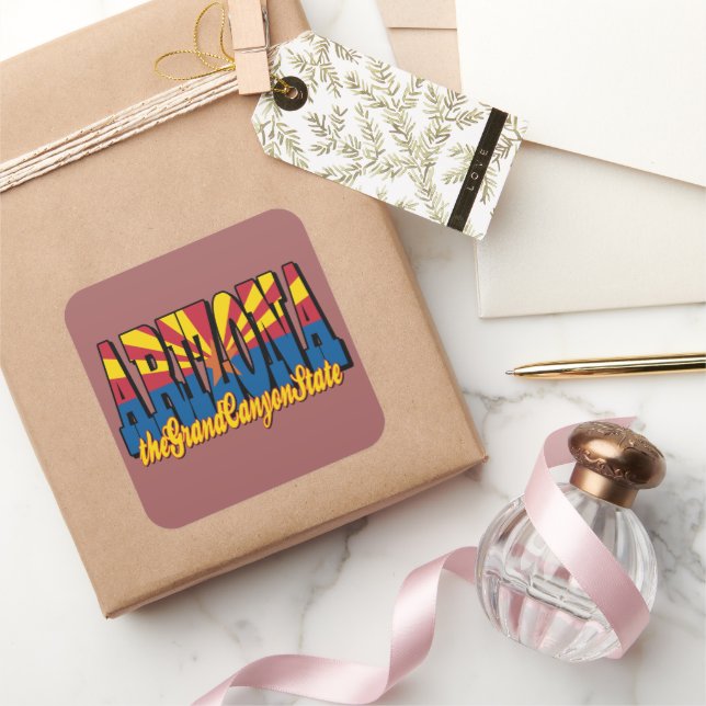 Arizona Grand Canyon State Square Sticker (Gifting)