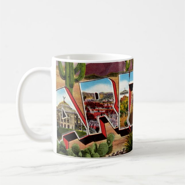 Arizona Greeting Postcard Coffee Mug (Left)