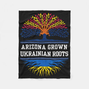 Arizona Grown With Ukrainian Roots - Ukraine Fleece Blanket