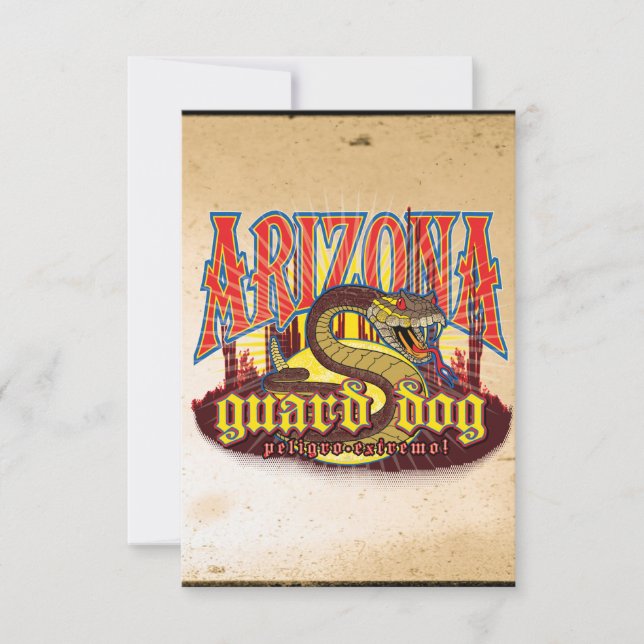 Arizona Guard Dog Snake Card (Front)